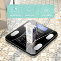 Smart Bluetooth Body Fat Scale – 8-Sensor Body Composition Analysis, 180kg Capacity, Tempered Glass, Black