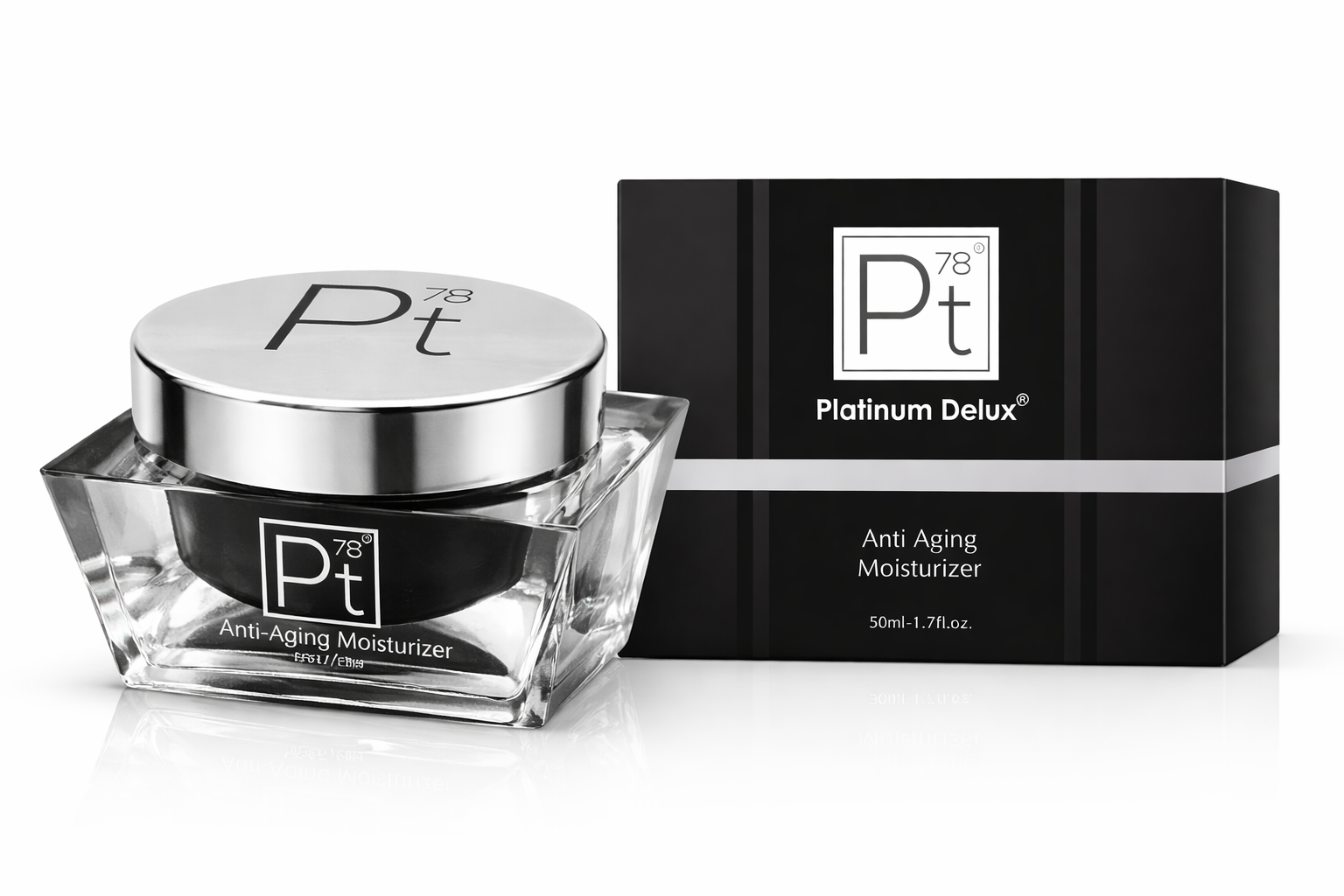Platinum Deluxe Anti-Aging Face Moisturizer – Hyaluronic Acid, Collagen & Platinum Extract, All Skin Types