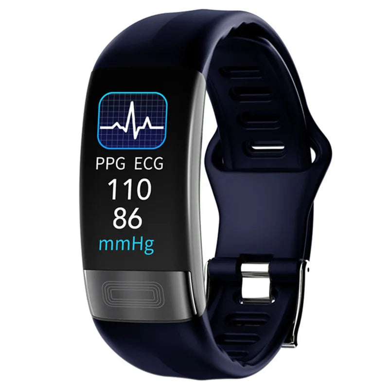 Smart Fitness Tracker Wristband – Heart Rate, Blood Oxygen & Sleep Monitor, IP67, 15-Day Battery, Blue