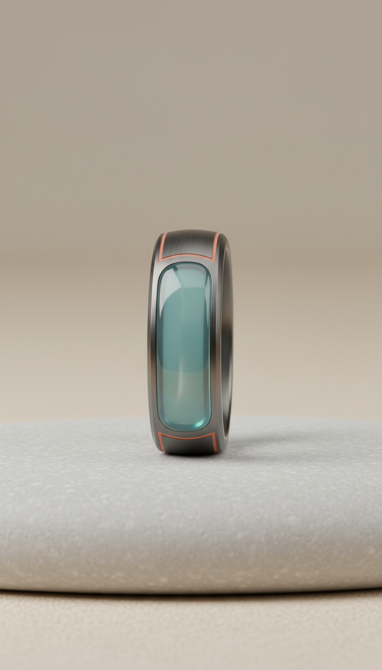 Titanium Biometric Fitness Ring