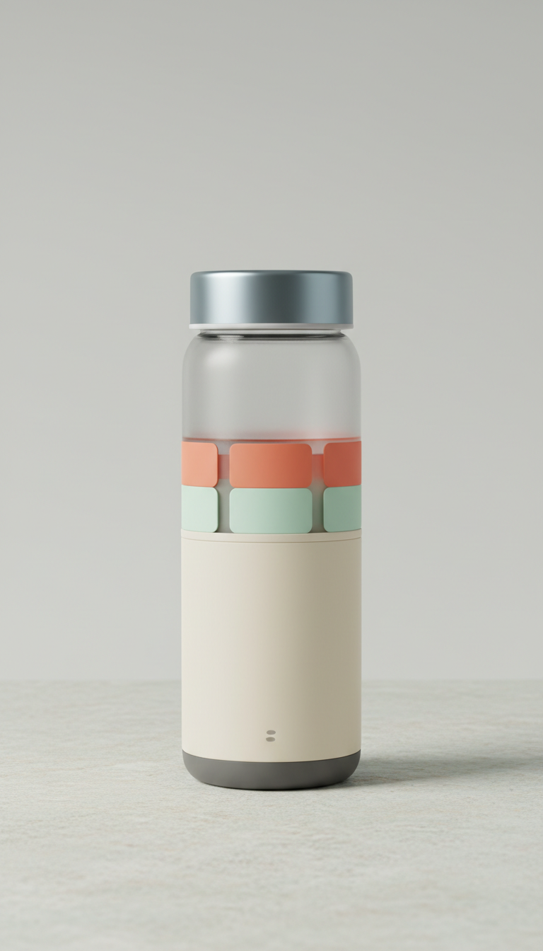 Glass Hydration Tracking Water Bottle