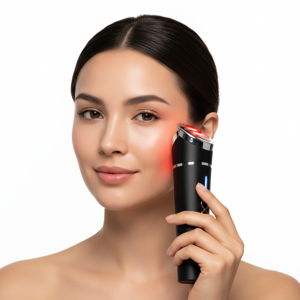 Lifestyle – LED Facial Device in use