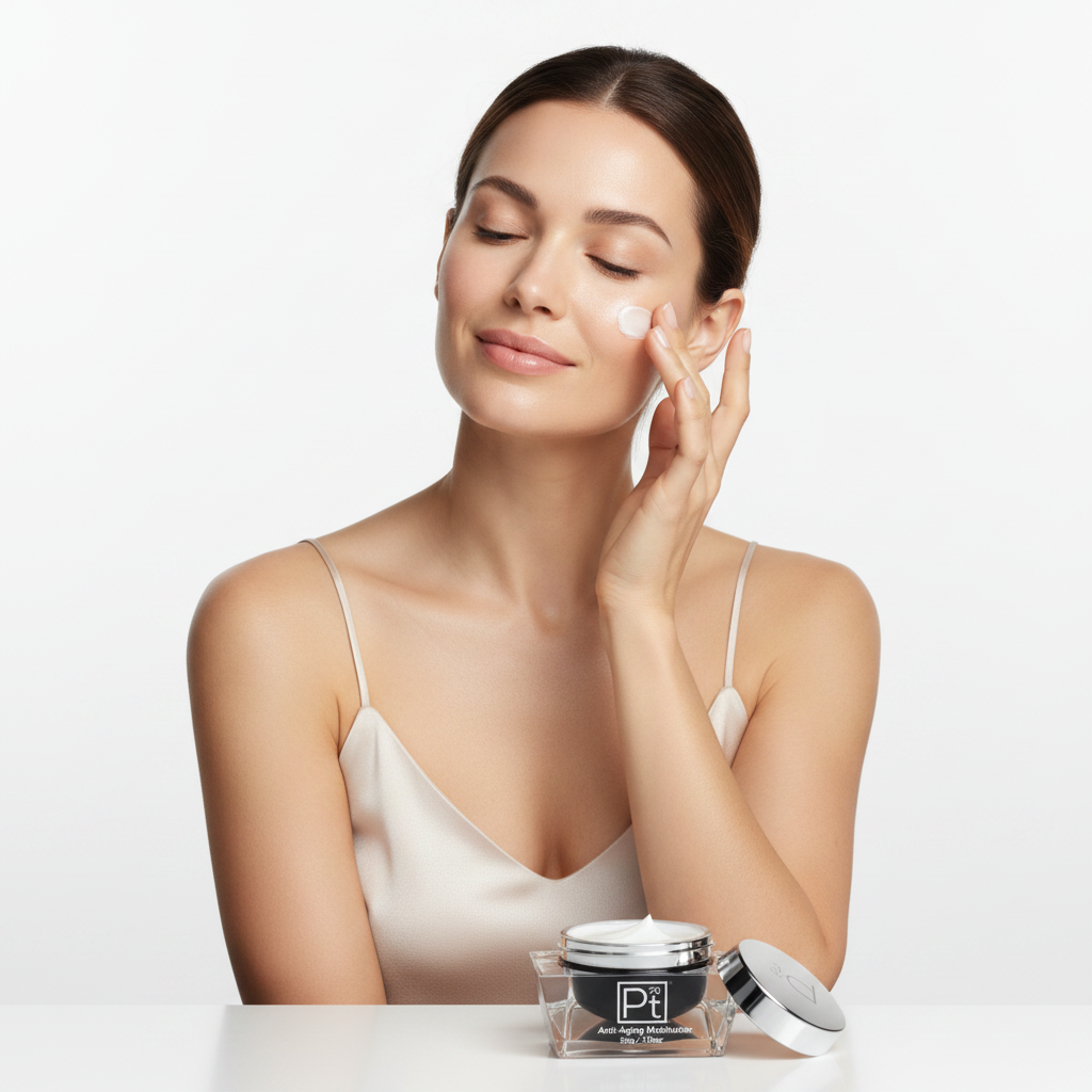 Lifestyle – Platinum Deluxe Moisturizer in use